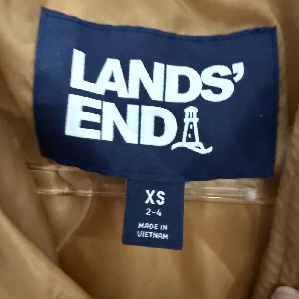 Lands' End Women's XS Brown Quilted Hooded Puffer Top Rated - Picture 2 of 6